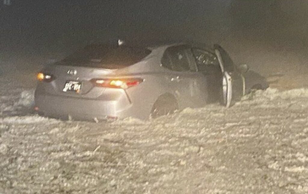 Cars buried in hail apocalypse in Yuma, Colorado
