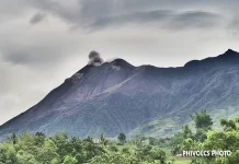 Philippines: Strong Cebu Quakes May Trigger Fractures Inside Kanlaon Volcano — Overall Impact Still Investigated Kanlaon Volcano with a brief ash emission as Cebu earthquakes rattle nearby provinces, PHIVOLCS photo