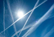 Geoengineering: Dimming the Sun Will Spark Global Chaos Concept image of stratospheric aerosol injection scattering sunlight in Earth’s upper atmosphere