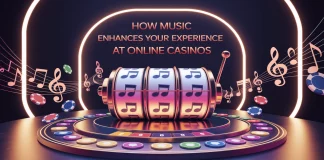 Sonic Flow: How Online Casinos Borrow the Language of Music to Build the Gameplay Slot machine with music notes illustrating how online casinos use sound and music to enhance gameplay