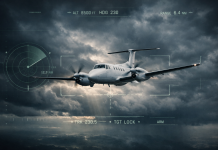 When Governments Manufacture a Pretext for War: Aviation Deception, “False Flags,” and the Intelligence Tricks That Sell Conflict Civilian-looking turboprop aircraft tracked by military radar in stormy skies, symbolizing covert aerial operations