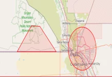 Why Was El Paso Airspace Suddenly Classified as National Defense Territory? FAA map showing Temporary Flight Restriction (TFR) over El Paso, Texas and southern New Mexico classified as national defense airspace in February 2026